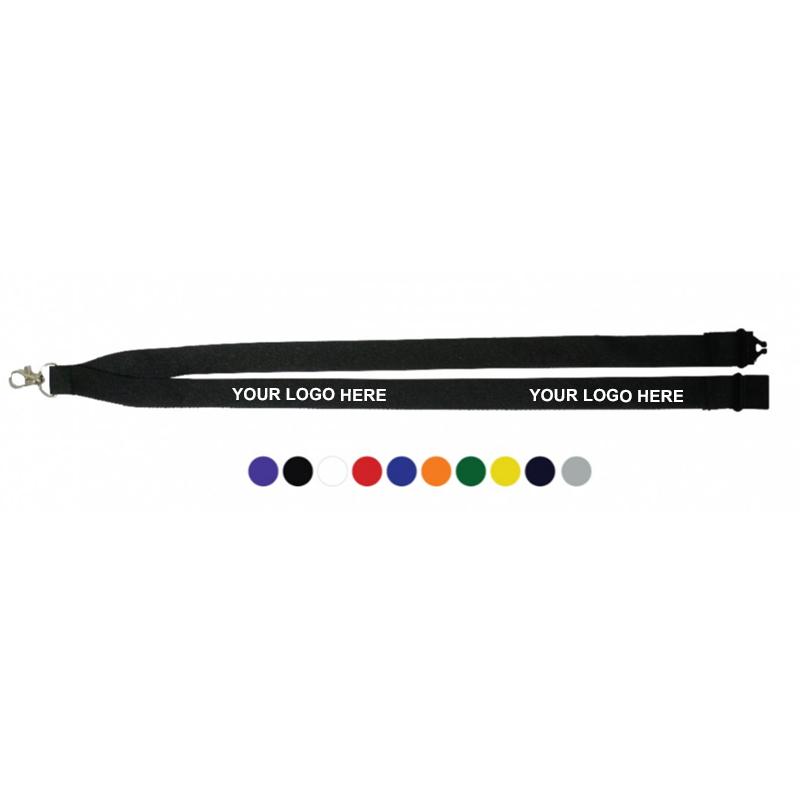 Black Soft Polyester Lanyards